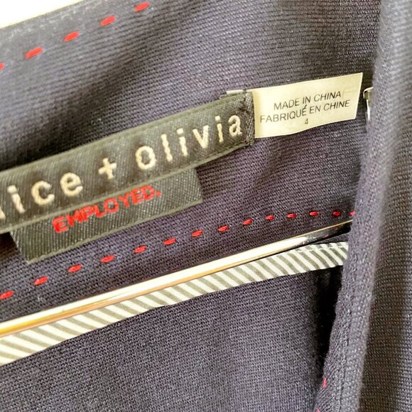 Alice + Olivia "Employed" Peplum Pencil Dress, Size 4 - Picture 4 of 5